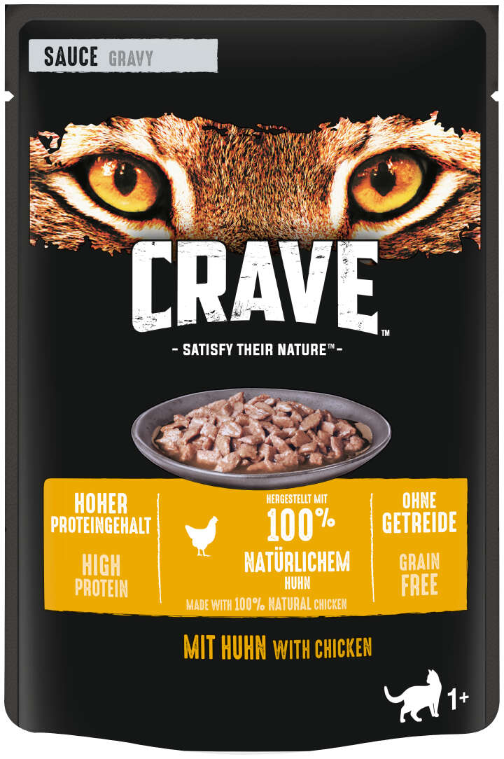 CRAVE Katzen-Nassfutter Sauce mit Huhn